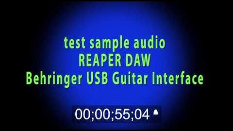 REAPER test render audio
