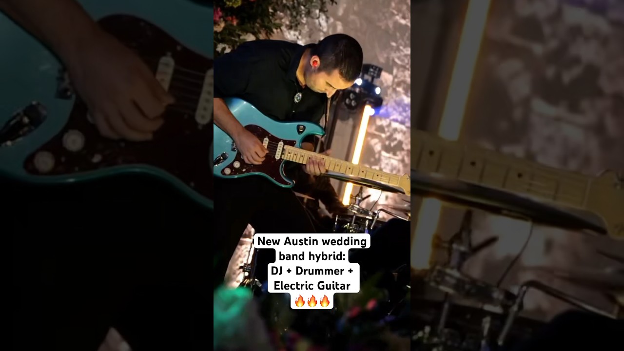 🔥ATX Wedding hybrid DJ + Drummer + Guitar Dance Party🔥#austinweding #livemusic #austin
