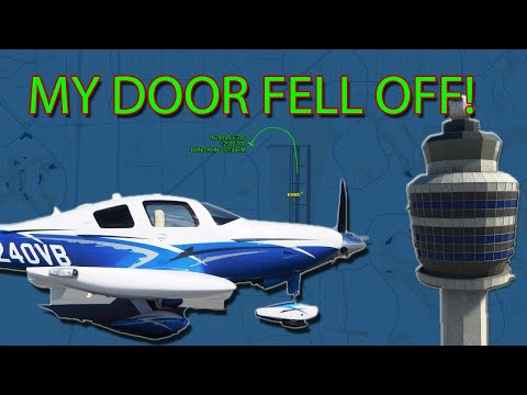 PLANE DOOR FALLS OFF! After Take off -  Returning to Land - REAL ATC