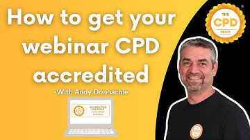 How to get your webinar CPD accredited