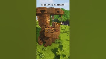 Minecraft Biggest Tree House 🌳 | Minecraft Build Hack |  #minecraftshorts #minecraft #shorts