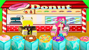 ONE VÀ NOOB YETI THỬ THÁCH CHƠI MINI GAME XÂY NHÀ MÁY DONUT VIP NHẤT TRONG MINECRAFT