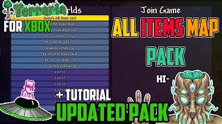 Terraria 1.3 xbox one (all items map pack) (9 worlds in total)