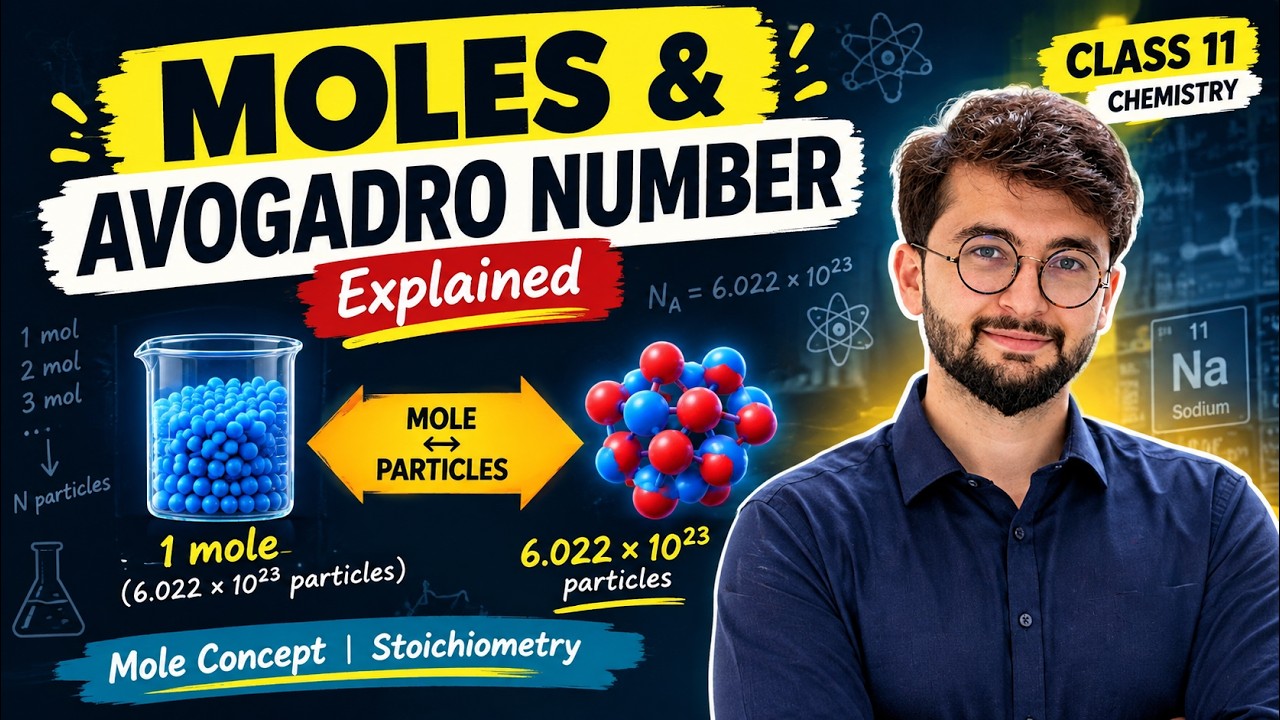 Moles & Avogadro Number Explained Mole Concept Class 11 Chemistry