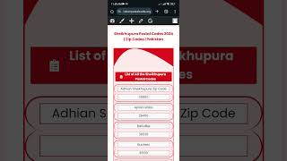 How to find the Sheikhupura Postal Codes ?