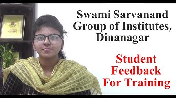 Swami Sarvanand Group of Institutes Dinanagar Student Feedback