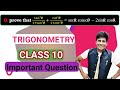 Trigonometry Most Important Question 🔥 Trigonometry Class 10 Maths PYQ'S