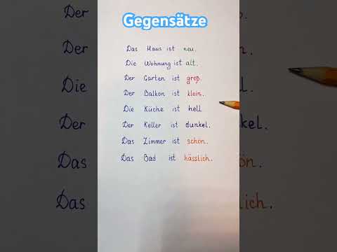 Gegensätze. #deutsch #deutschfüralle