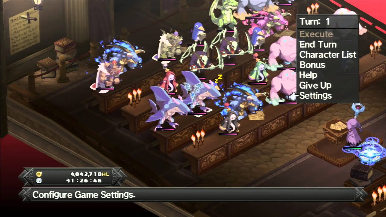 Disgaea D2: A Brighter Darkness -  Post-Game - Starting out and some Training 1080p