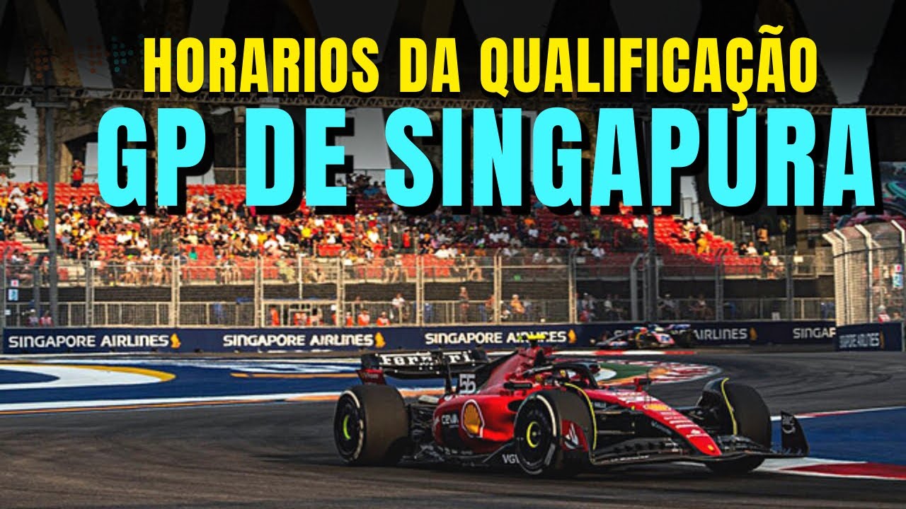 F1 2023 - GP DE SINGAPURA - HORÁRIOS DO 1º DIA DE TREINOS LIVRES