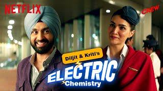 Kriti Sanon & Diljit Dosanjh's FLIRTY RECONNECTION in #Crew