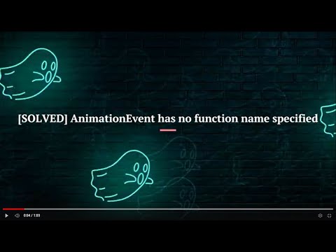 SOLVED AnimationEvent has no function name specified    |  #unity #solvederror #game #c#