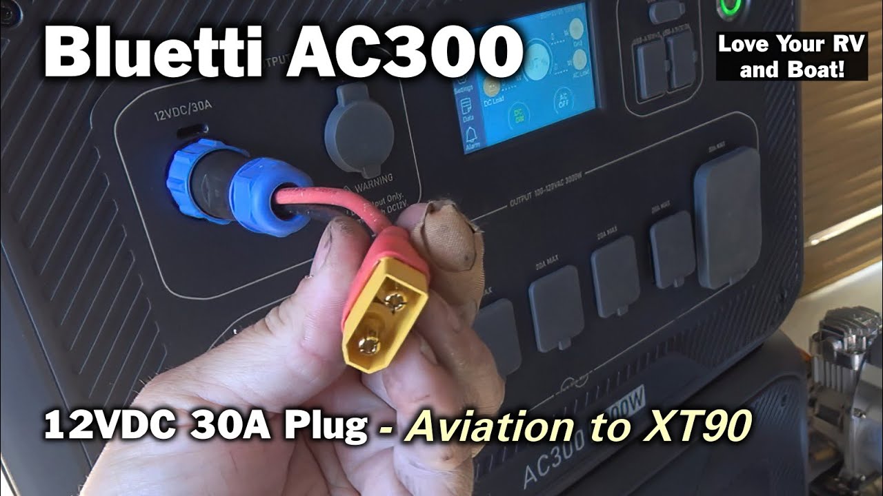 Aviation to XT90 Plug for the Bluetti 12VDC 30A Outlet