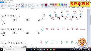 letter series || question 1-5 || spark institute || easy arithmetic || By Krishna sir