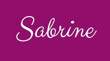 Learn how to Sign the Name Sabrine Stylishly in Cursive Writing