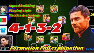 Customized 4132 formation squad build up,tactics,playing style full explanation🔥🤩 eFootball24 Mobile