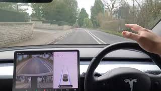 1 Hour of 'Full Self Driving Capability' \& 'Navigate On Autopilot' in a Tesla Model 3 in the UK