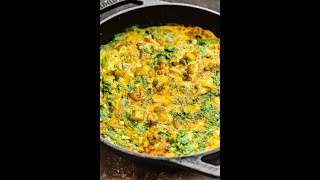 I would have this Baked HERBY Potato Omelet anytime of the day! #shorts #omelet #potatoomelet