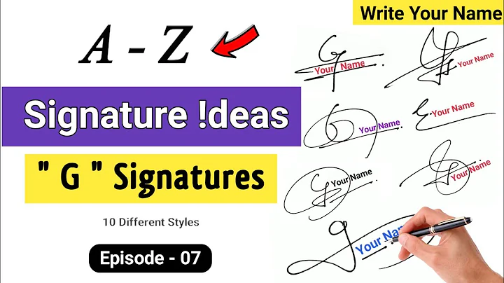 ✅ A to Z Signature Style | Signature Style Of My Name | G Signature | Episode 07