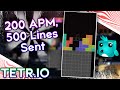 TETR.IO - 200 APM, 500 Lines Sent in Quick Play Lobby