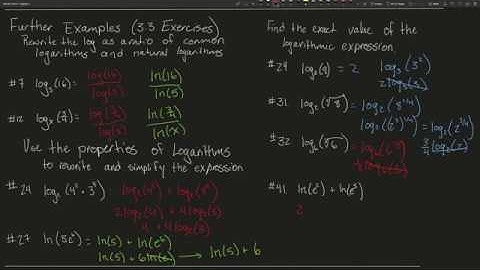 Pre Calculus - Chapter 3 - Logarithms (pt 2)