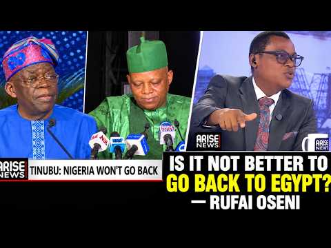 “NOT GOING BACK TO EGYPT!” — TINUBU INSISTS, RUFAI OSENI FIRES BACK: “BETTER TO GO BACK?”