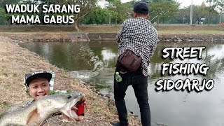 TERSESAT MEMBAWA NIKMAT..!!!SPOT MANCING GABUS DI WADUK SIDOARJO,ULTRALIGHT STREET FISHING