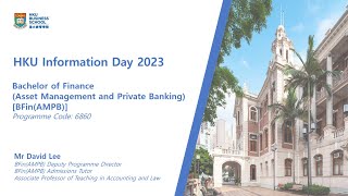【HKU IDAY 2023】لیسانس امور مالی در مدیریت دارایی و بانکداری خصوصی [BFin(AMPB)]
