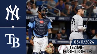 Tampa Bay Rays Vs New York Yankees Game Highlights 05/11/2024 | MLB Highlight 2024