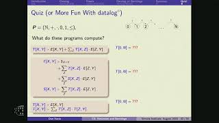 Algebraic Structures in Logic and Query Evaluation 3