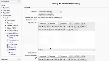 Moodle - Creating questions in quiz question bank