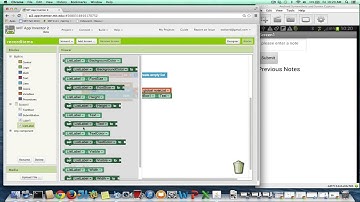 How do you record items in a list in App Inventor?