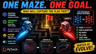 Two AIs Learn to Compete — Adaptive Learning Capture The Flag with Pure PyTorch