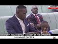 LOP JOEL SSENYONYI NABANJA AND AMONG WITH MUHAMMAD NSEREKO IN PARLIAMENT MEET 
