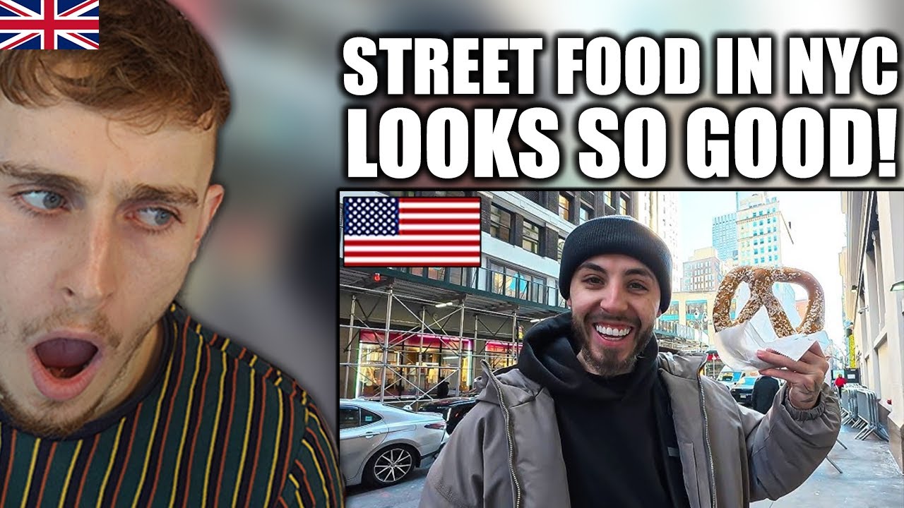 Британец отреагировал на то, как британец попробовал культовые блюда Нью-Йорка!