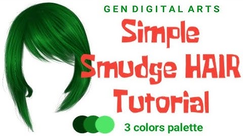 Simple 3D Smudge Hair Tutorial using Sketchbook Pro | 3 colors palette