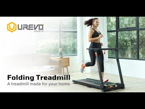 UREVO Foldi 1 Folding Treadmill Electric Running Machine with 16.5 Inch Wide Running Belt