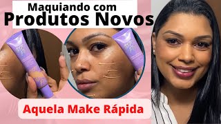 Maquiando com produtos novos - Make Rápida ☺️✨