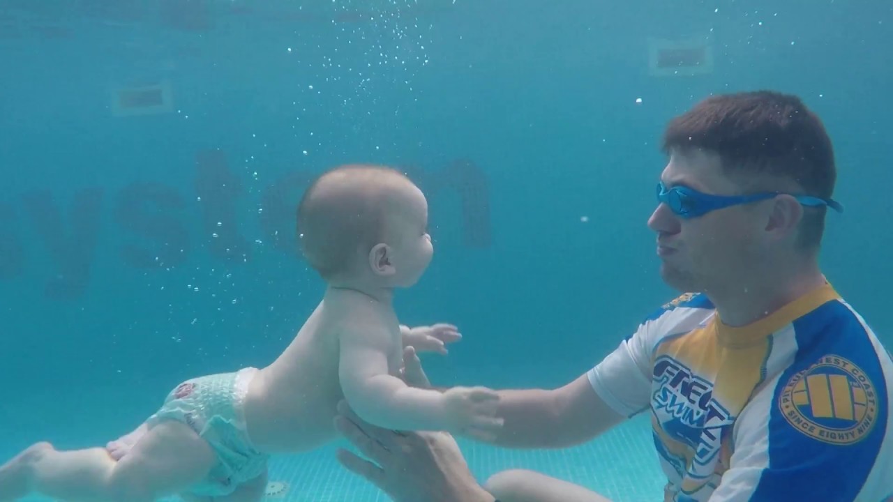 Jak niemowlaki kochają pływać i wodę!