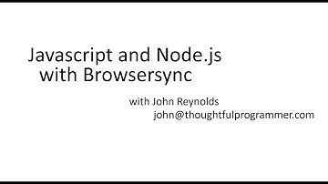 Setting up Javascript and NodeJS with Browsersync