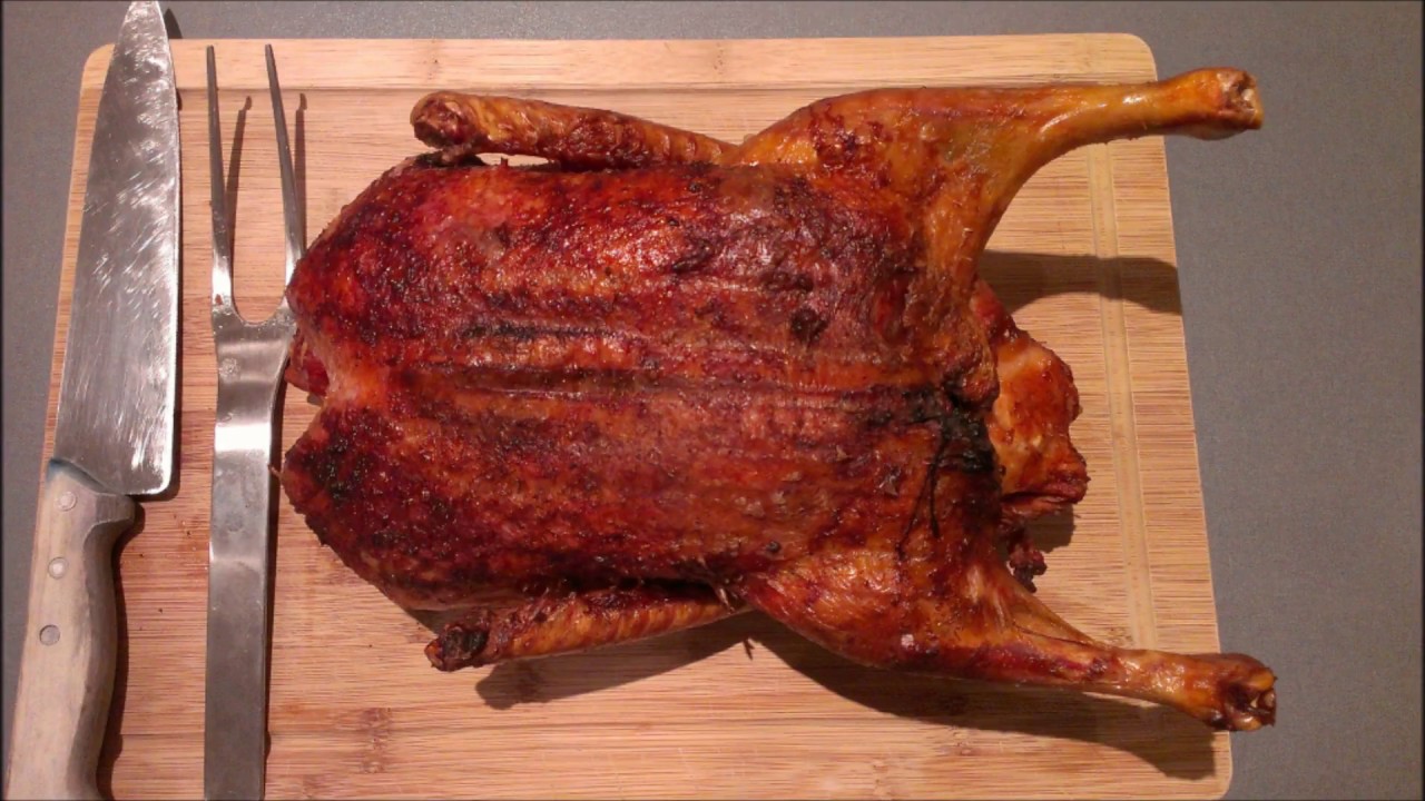 andesteg på grillspyd andesteg på grillspyd