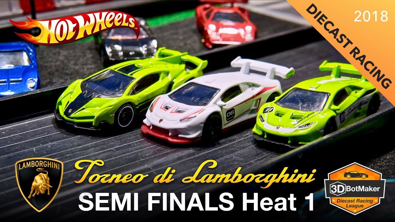 SEMI FINALS Heat 1 - Tournament of Lamborghini - Hot Wheels Diecast Racing