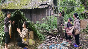 Homeless grandmother and grandchild-10 days building a house - were evicted, luckily met kind police