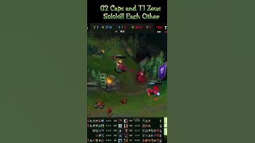 T1 Zeus and G2 Caps Solokill Eachother #shorts