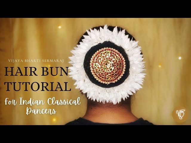 Learn how to prepare hairstyle for Bharata Natyam, traditional indian dance  - YouTube