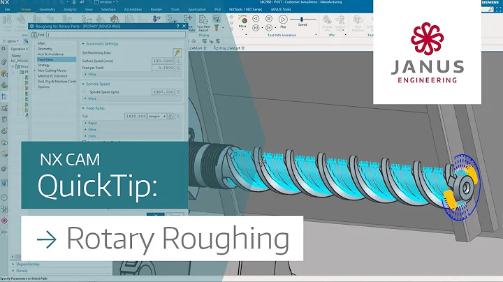 NX CAM Tutorial | Create Turn Milling Operations with Rotary Roughing 🦾