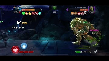 MCoC Stealthy (with scorp) vs Man Thing on node 38 (sugar pill, ebb flow knock down, right back at i