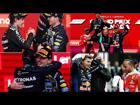 Video Kimi Antonelli chilling with Max Verstappen & Lewis Hamilton on the Podium | Wholesome scenes