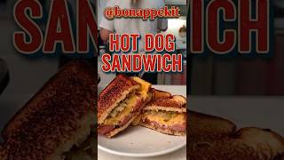 The Ultimate Hot Dog Sandwich Recipe! (sauerkraut & cheese) #hotdog