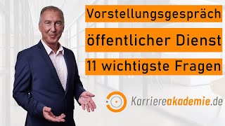 Öffentlicher Dienst Fragen Vorstellungsgespräch: Antworten ➠ Taktik